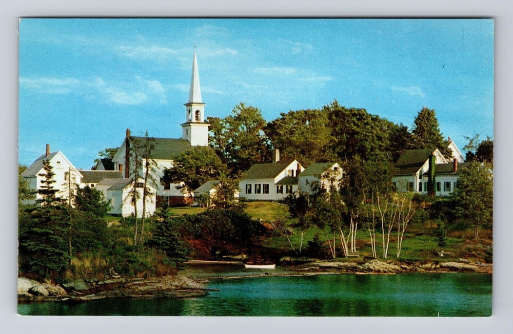 East Boothbay ME-Maine, The Old Mill Cove, Antique, Vintage Souvenir Postcard