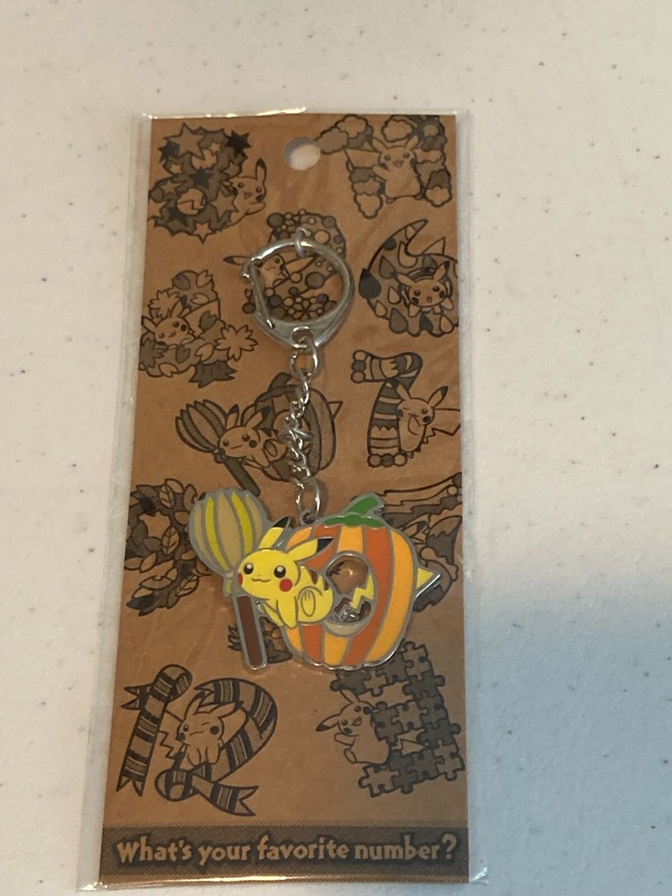 Pokemon Center Pikachu Metal Keychain Charm Clip Favorite Number 10 Sealed New