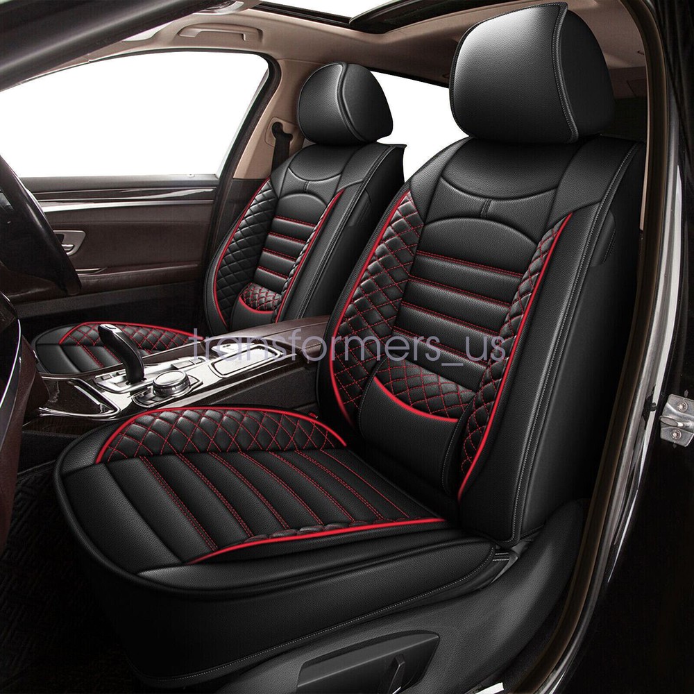 PU Leather Car 5-Seat Cover For Acura TLX Front And Rear Protector Cushion Black