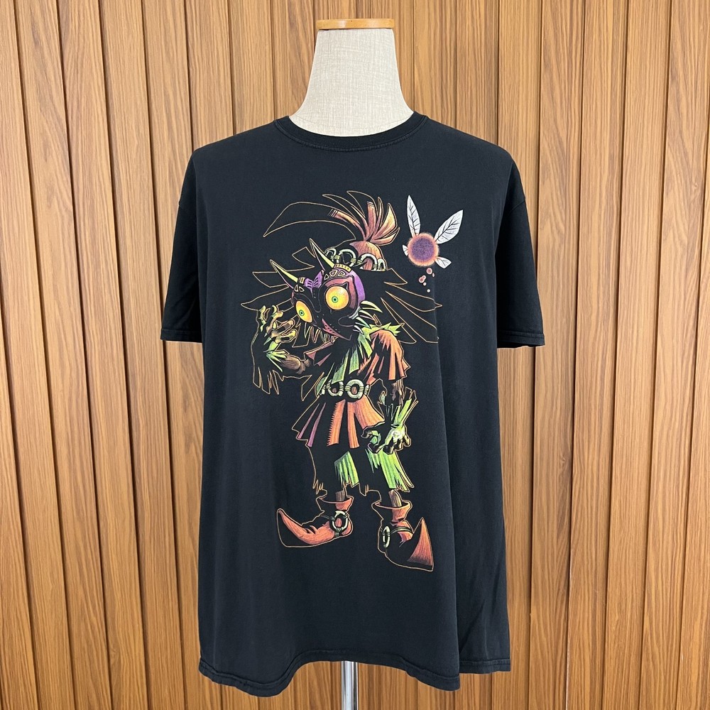 Nintendo Zelda Skull Kid Majora's Mask Graphic Game T-Shirt Black XL