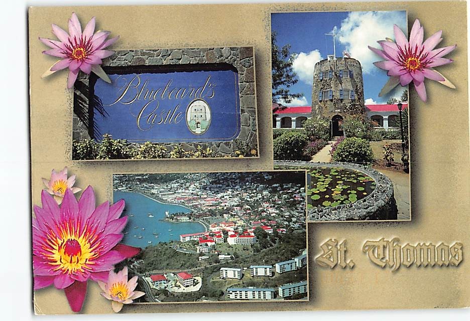 Postcard Bluebeards Castle St. Thomas Charlotte Amalie US Virgin Islands USA