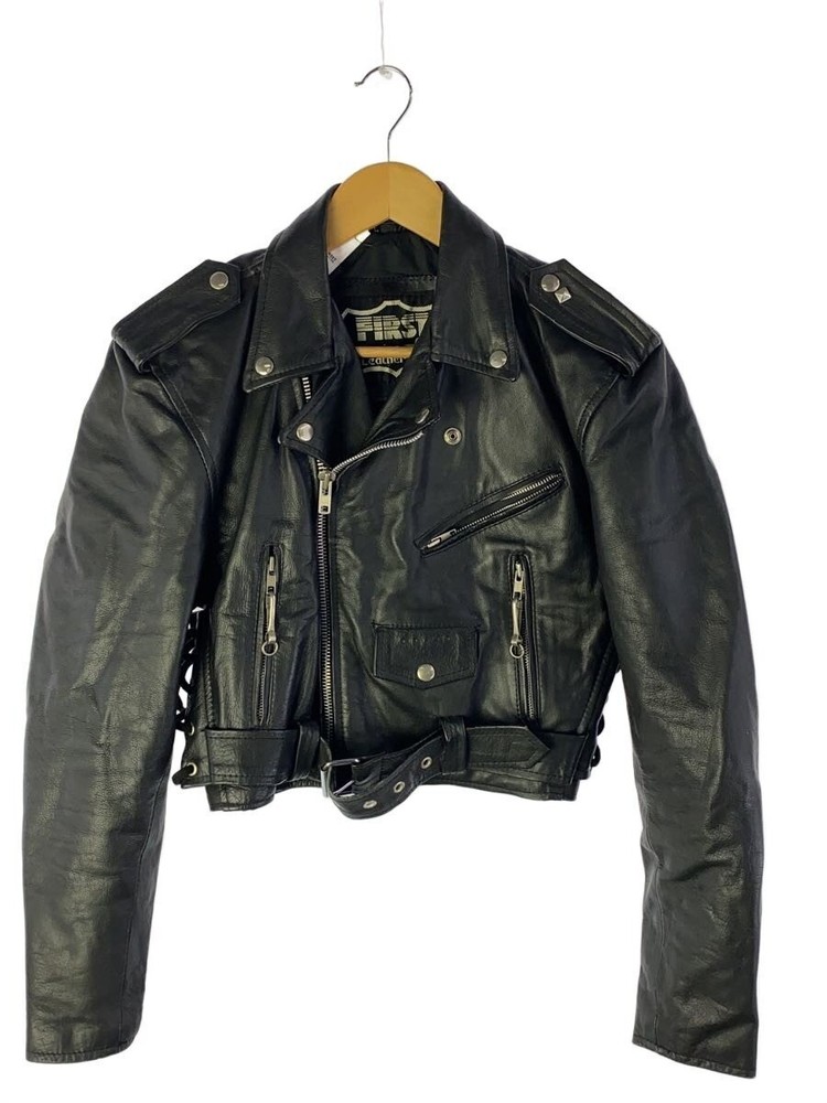 First Double Riders Jacket/M/Leather/Blk/Print 3476