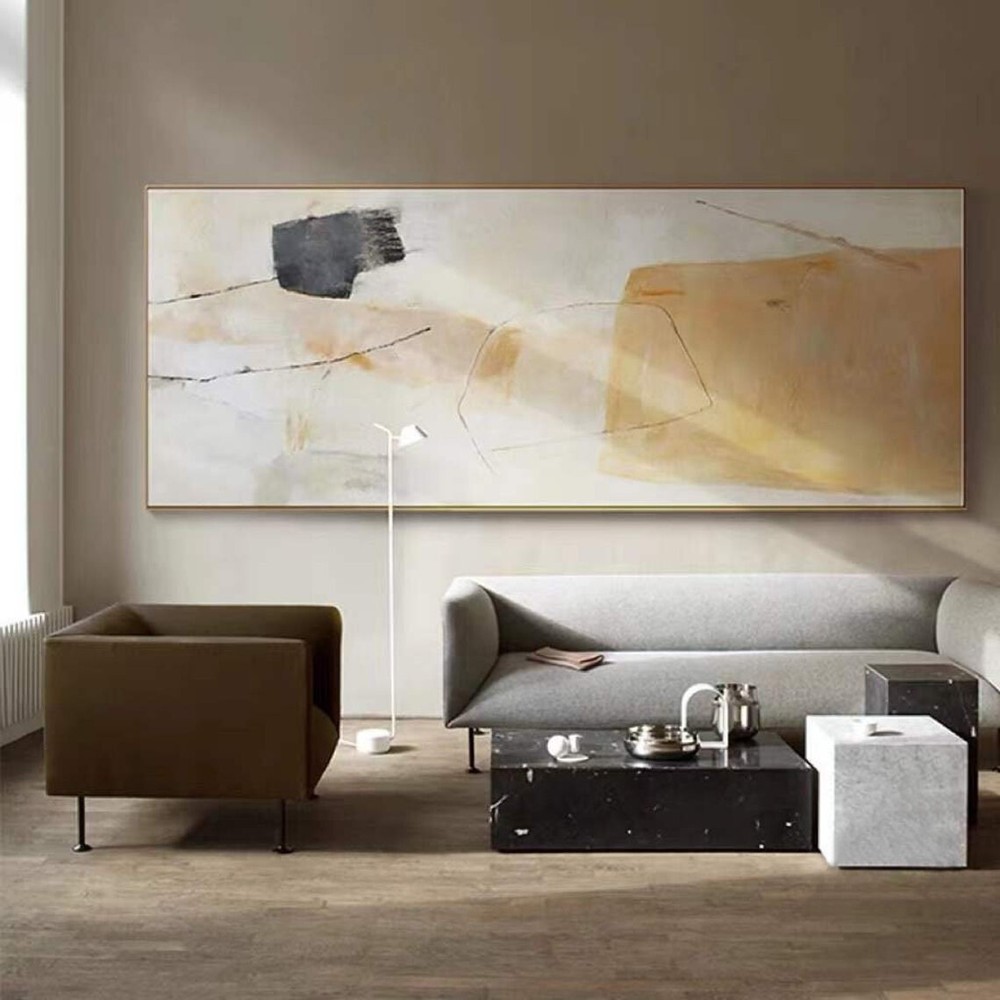 Hand Painted Abstract Painting On Canvas Modern Art Minimalist Art Large Wall