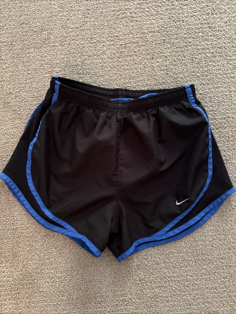 EUC Nike Women’s Small Dri-fit Black/Blue Striped Shorts