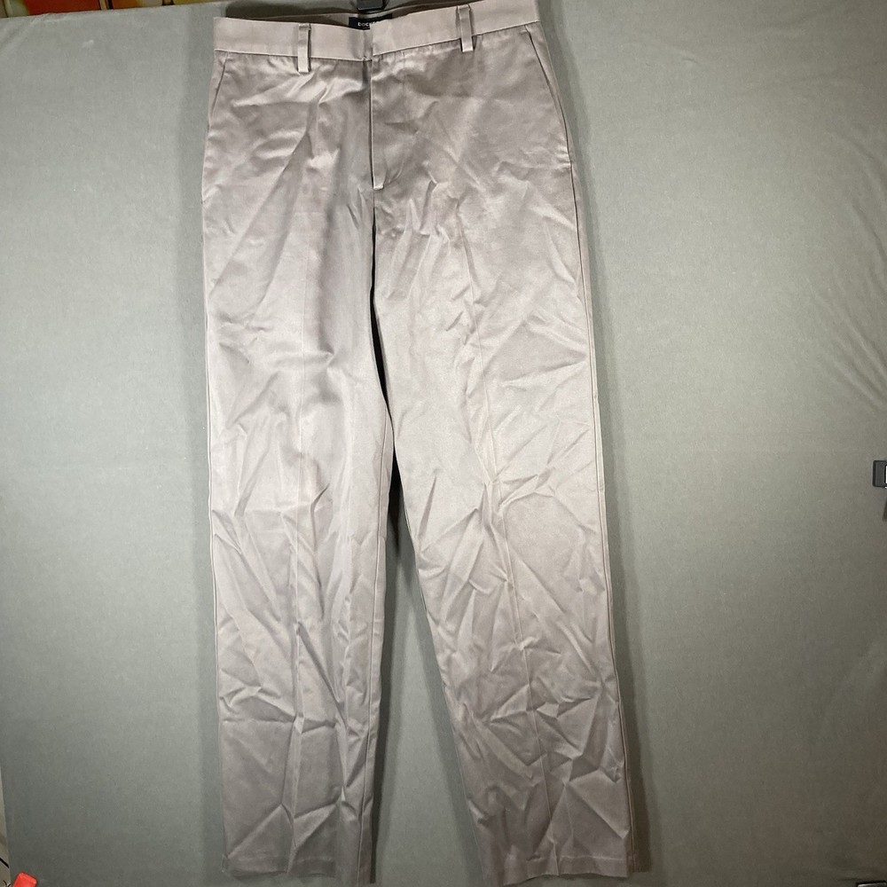 Dockers D3 Mens Dress Pants Gray Flat Front Classic Fit 32x34 Cotton