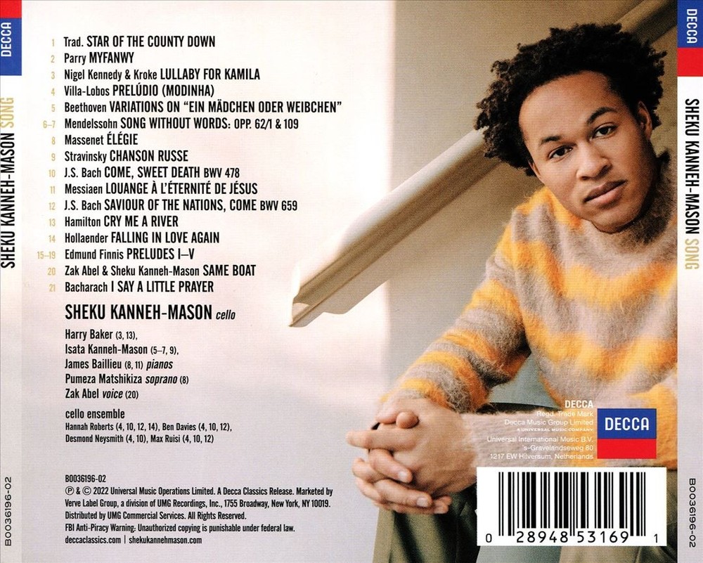 Sheku Kanneh-Mason Song New Cd