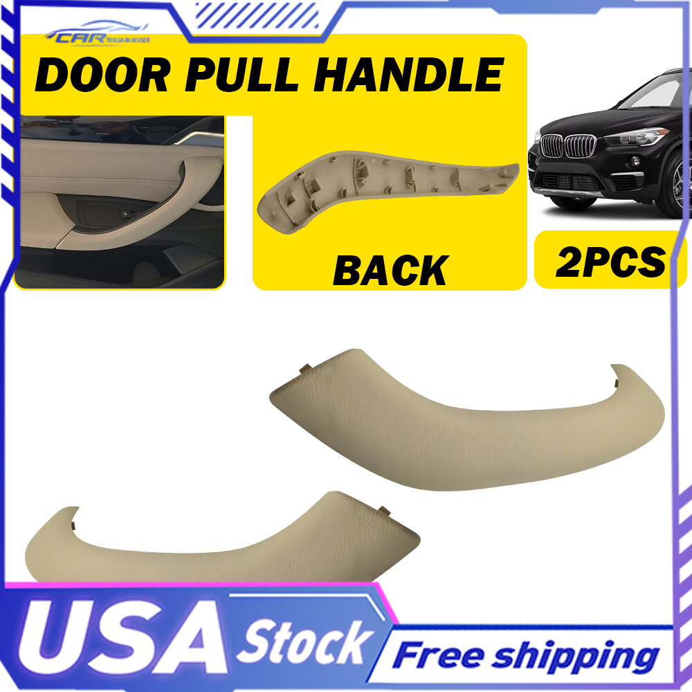 For BMW X1 X2 F48 F39 F49 51417468709 2X Beige Inner Door Pull Handle Trim Cover