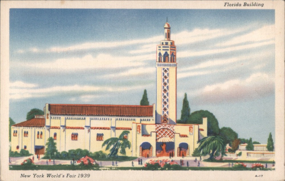 New York City, NY Florida Building, World's Fair 1939 Postcard NYC Vintage