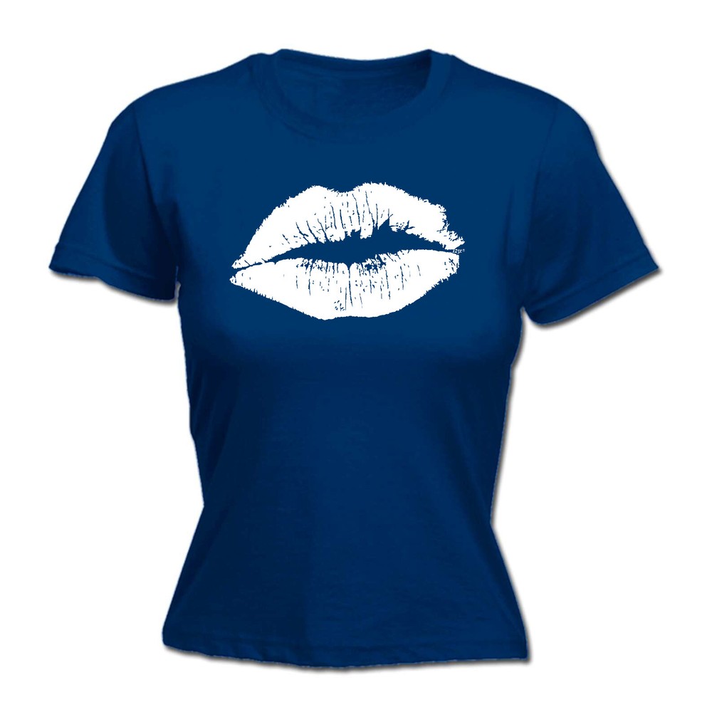 Kiss Lips - Womens T Shirt Funny T-Shirt Novelty gift tshirt