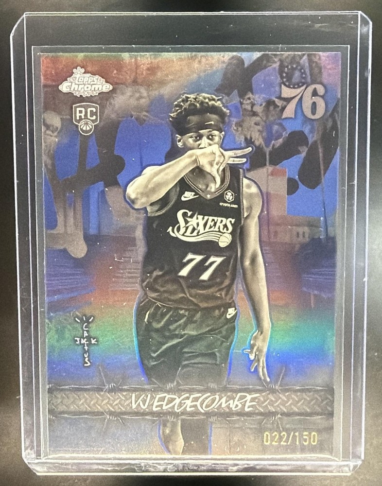 VJ Edgecombe 2025-26 Topps Chrome x Cactus Jack Basketball Jacked Up Blue /150