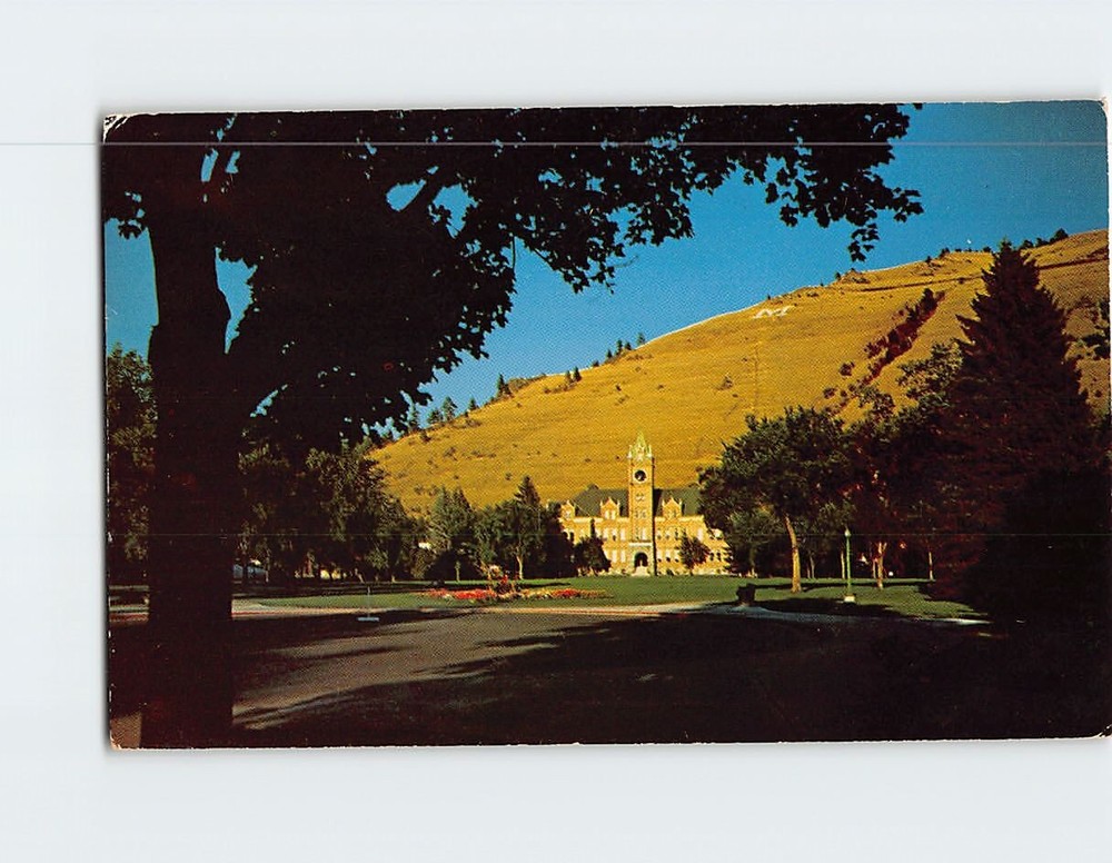 Postcard Main Hall & The Oval Montana State University Missoula Montana USA