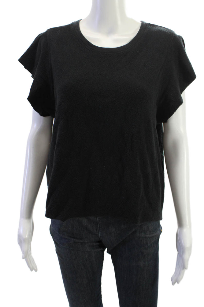 Goldie Women Black Cotton Basic Crew Neck T-Shirt Size SFree Shipping in US $100+ Orders | $6.95 Orders Below