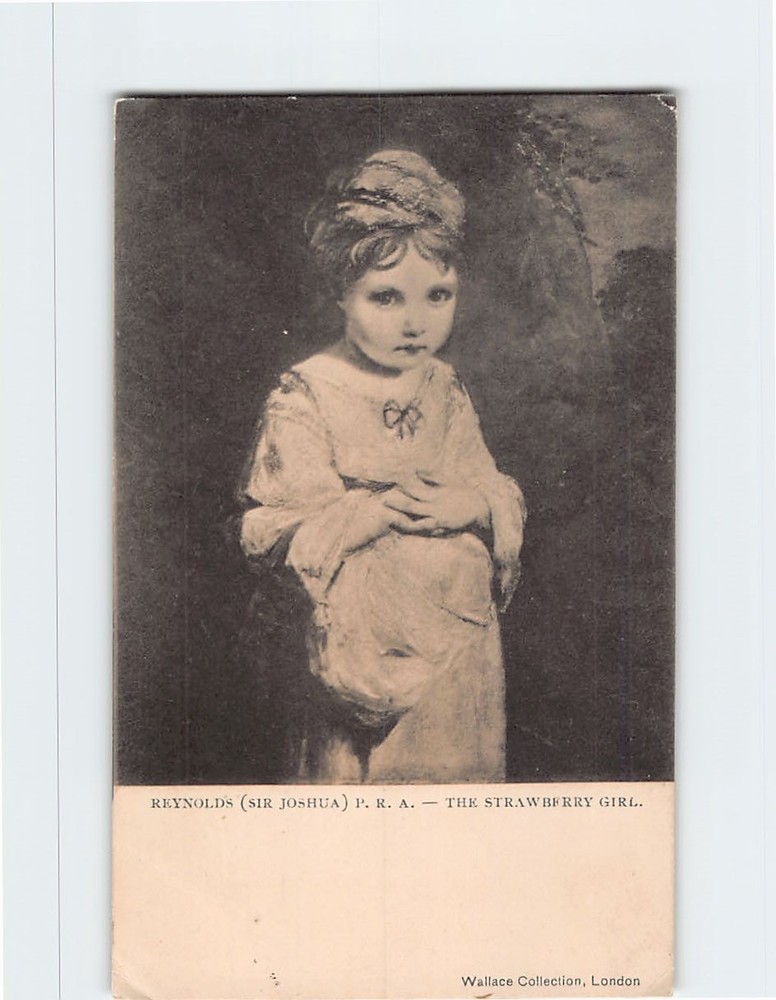 Postcard The Strawberry Girl by Joshua Reynolds