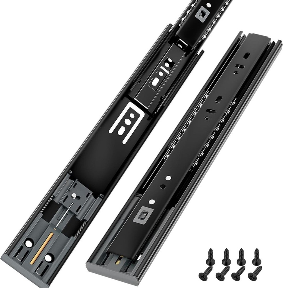 AOLISHENG 100lbs Soft Close Full Extension Side Mount Cabinet Drawer Slides