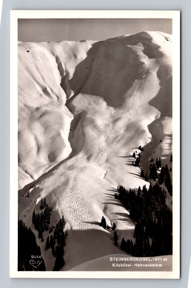 Austria- Tyrol Mount Steinbergkogel Kitzbuhel Ski Resort Old Vintage Postcard