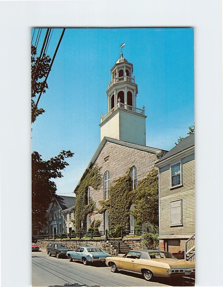 Postcard Old North Church Washington Street Marblehead Massachusetts
