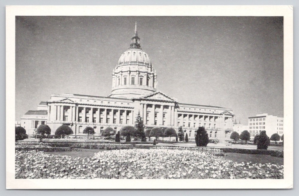 San Francisco City Hall Vintage Postcard Redwood Empire Assoc Photo Style