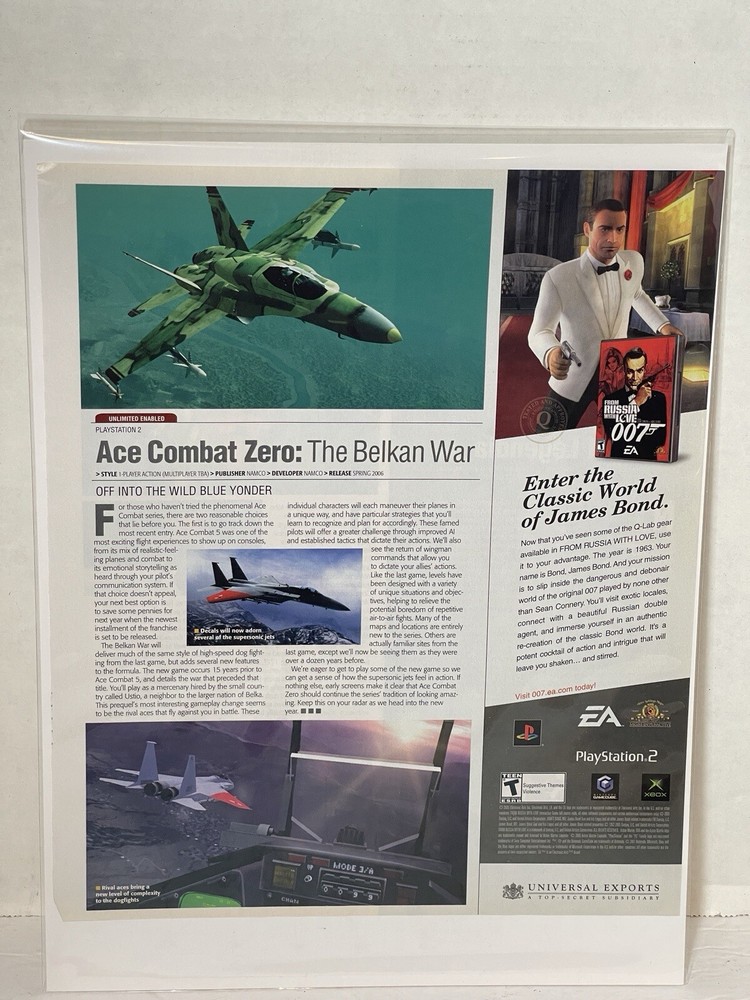 Ace Combat Zero The Belkan War PS2 PlayStation Magazine Advertisement-image