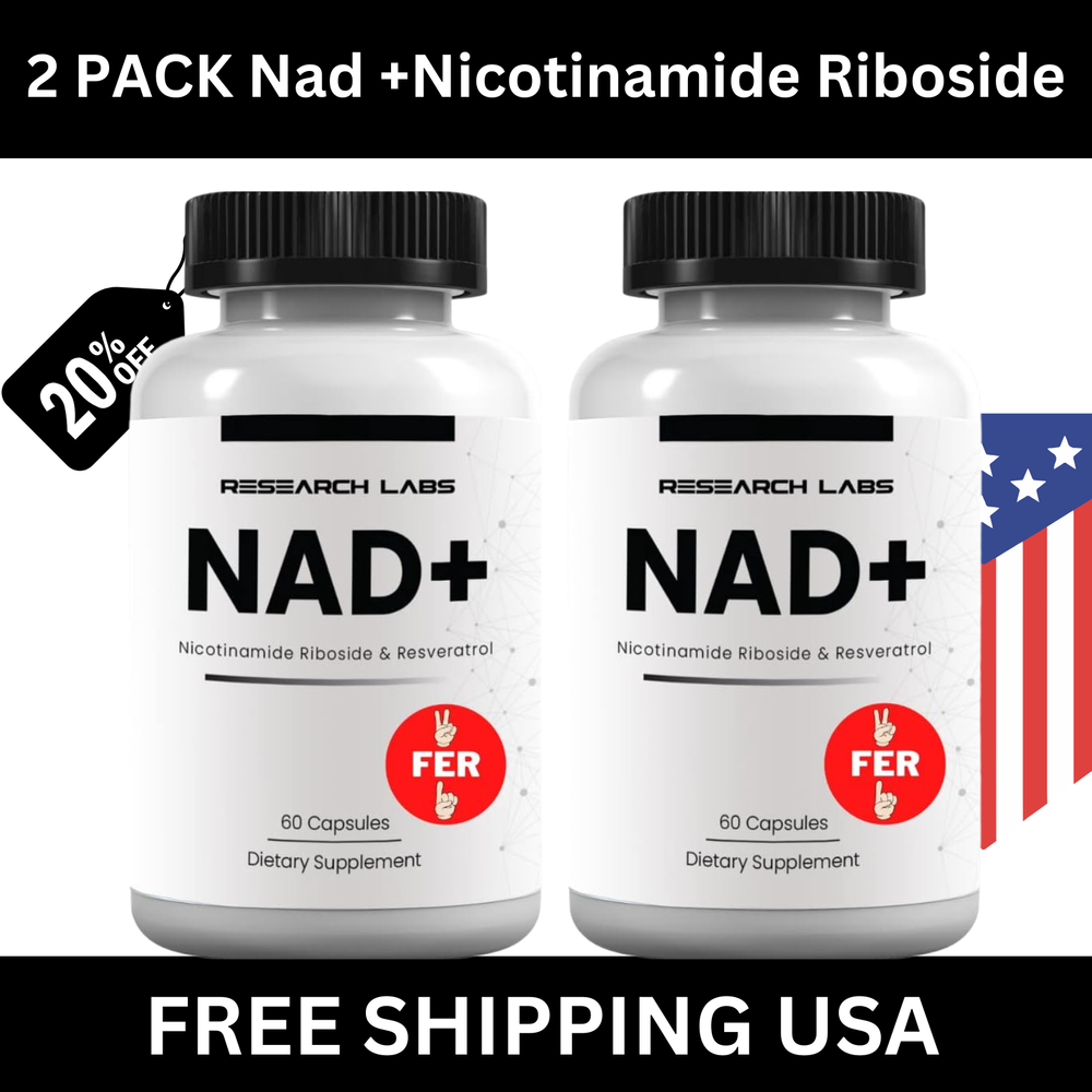 NAD+ Supplement for Anti-Aging Energy Focus & Nicotinamide Riboside Resveratrol