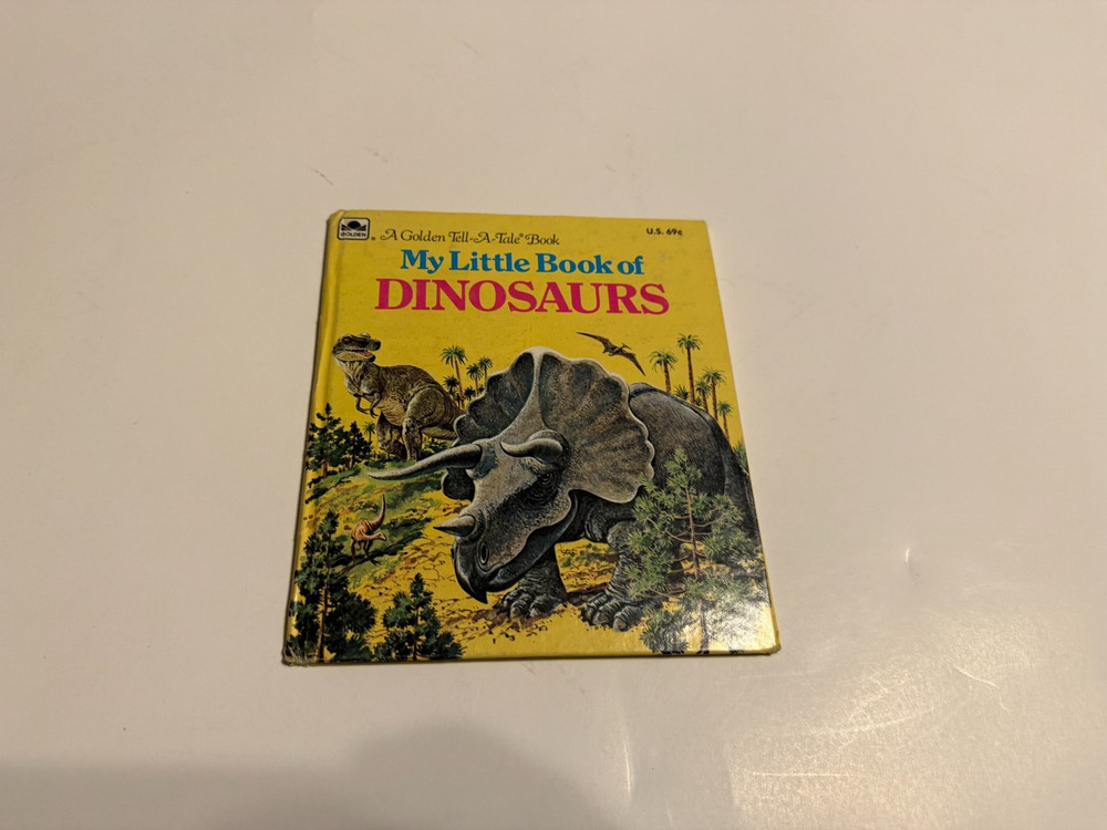 Vintage Children's Whitman Tell-A-Tale Book ~ MY LITTLE BOOK OF DINOSAURS