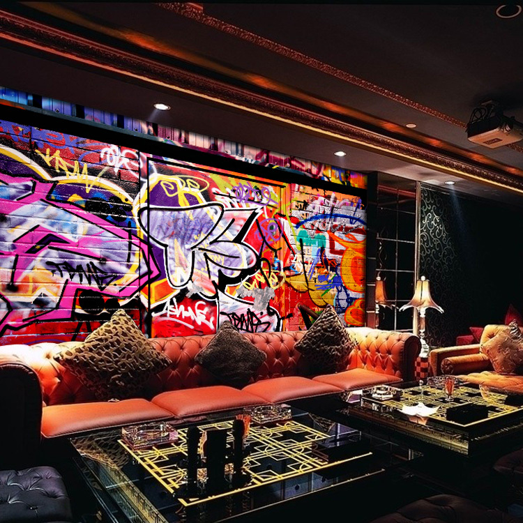 Abstract Graffiti 774 Vibrant Wallpaper Mural for Indoor Wall Decor-image