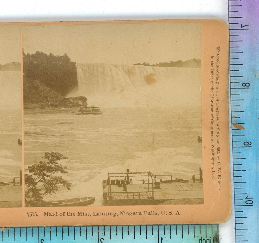 Maid of Mist Landing Niagara Falls Kilburn Stereoview
