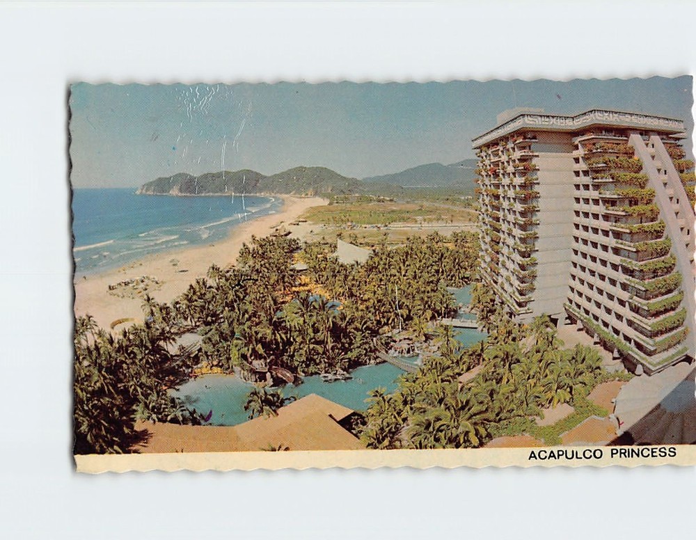 Postcard Aerial View Acapulco Princess Hotel Guerrero Mexico