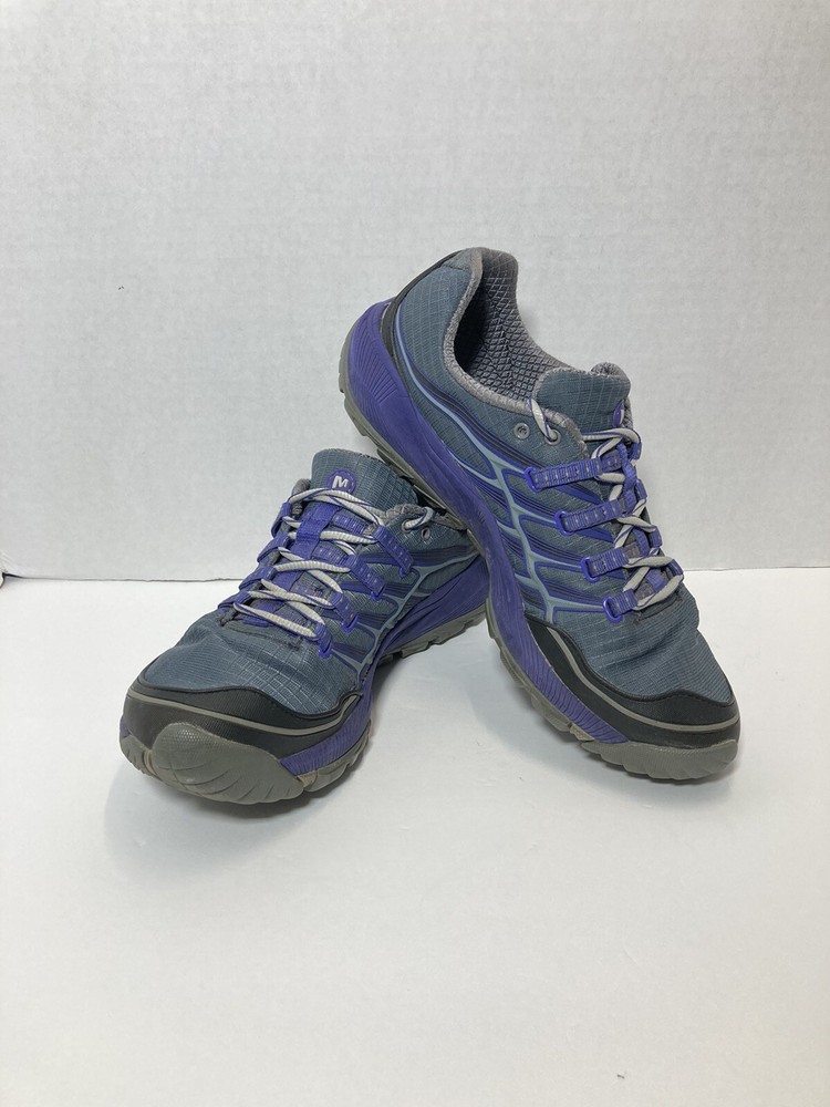 Merrell Shoes Women’s Size 9 All Out Rush Sneaker Trail Running Shoe Purple Gray