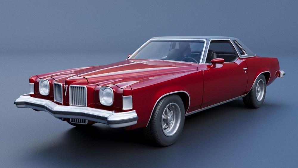 ABS Like Resin 3D Printed 1973 Pontiac Grand Prix Model in 1/25