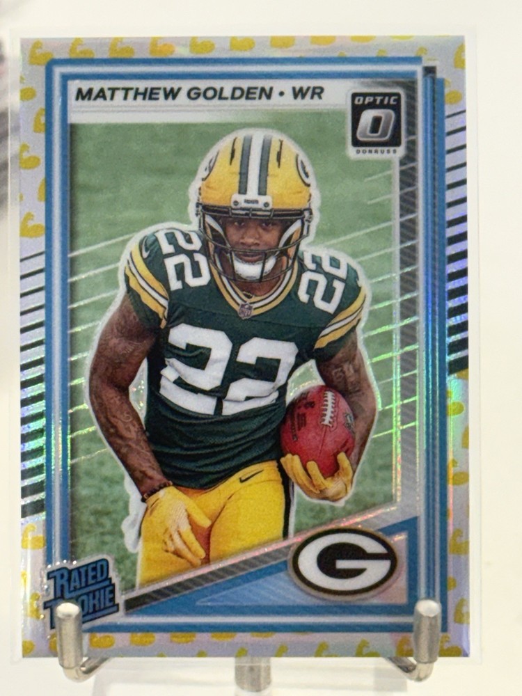 🔥2025 Donruss Optic Matthew Golden Rated Rookie Flex Emoji SP /199 Packers RC