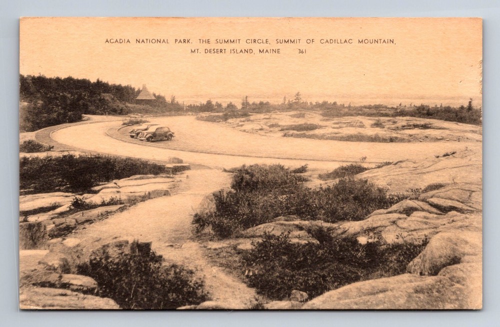 Acadia National Park The Summit Circle Cadillac Mt Desert Island Maine Postcard-image