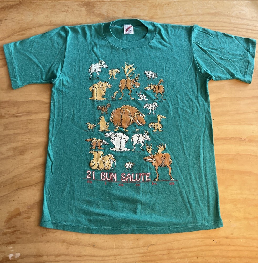 21 Bun Salute Animal Butts Comedy 80s 90s Shirt M