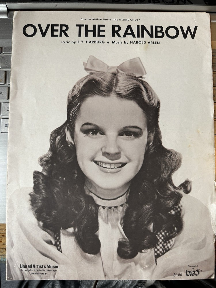O 1967 THE WIZARD OF OZ Sheet Music OVER THE RAINBOW