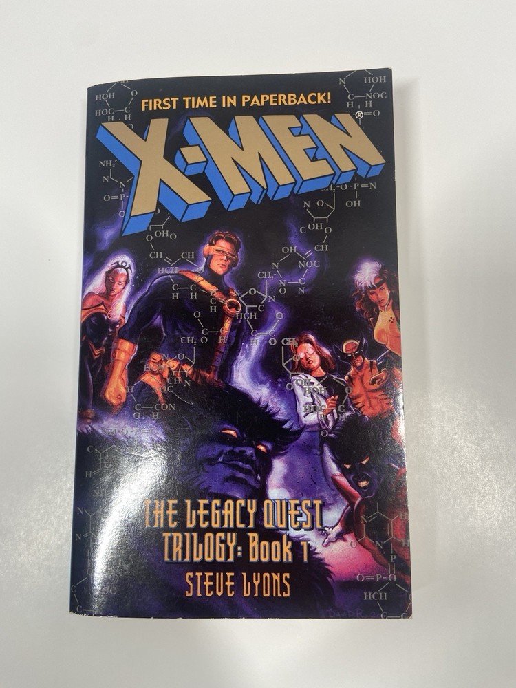 X-MEN THE LEGACY QUEST TRILOGY BOOK 1 by Steve Lyons 2002 trade paperback MARVEL