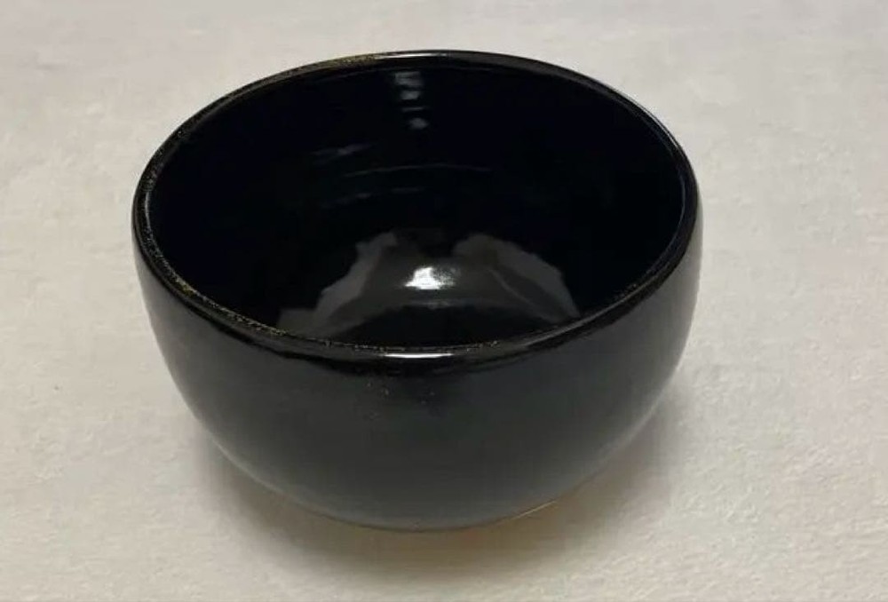 Black Glaze Tea Bowl Pottery Matcha Bowl Ceramic Black Finish