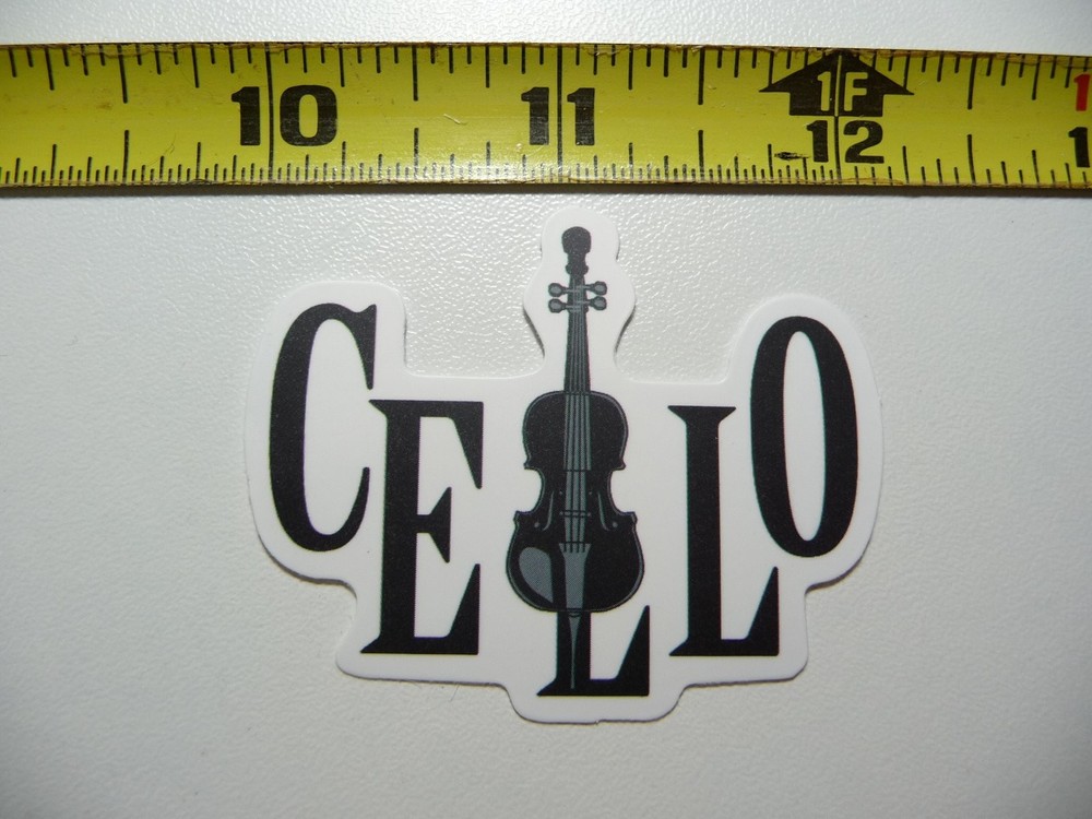 Cello Fan Music Decal Sticker for Band and Concert Hall