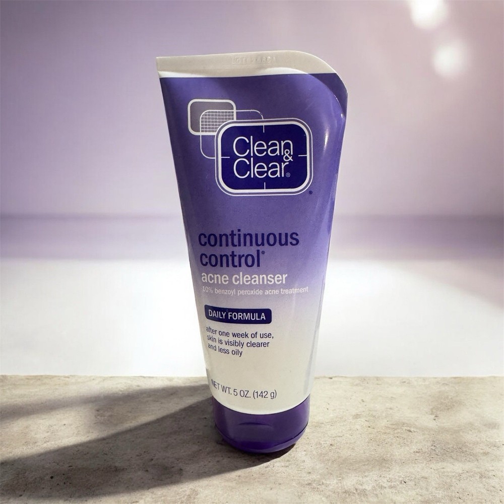 Clean & Clear Continuous Control Benzoyl Peroxide Acne Face Wash EXPIRED NEW