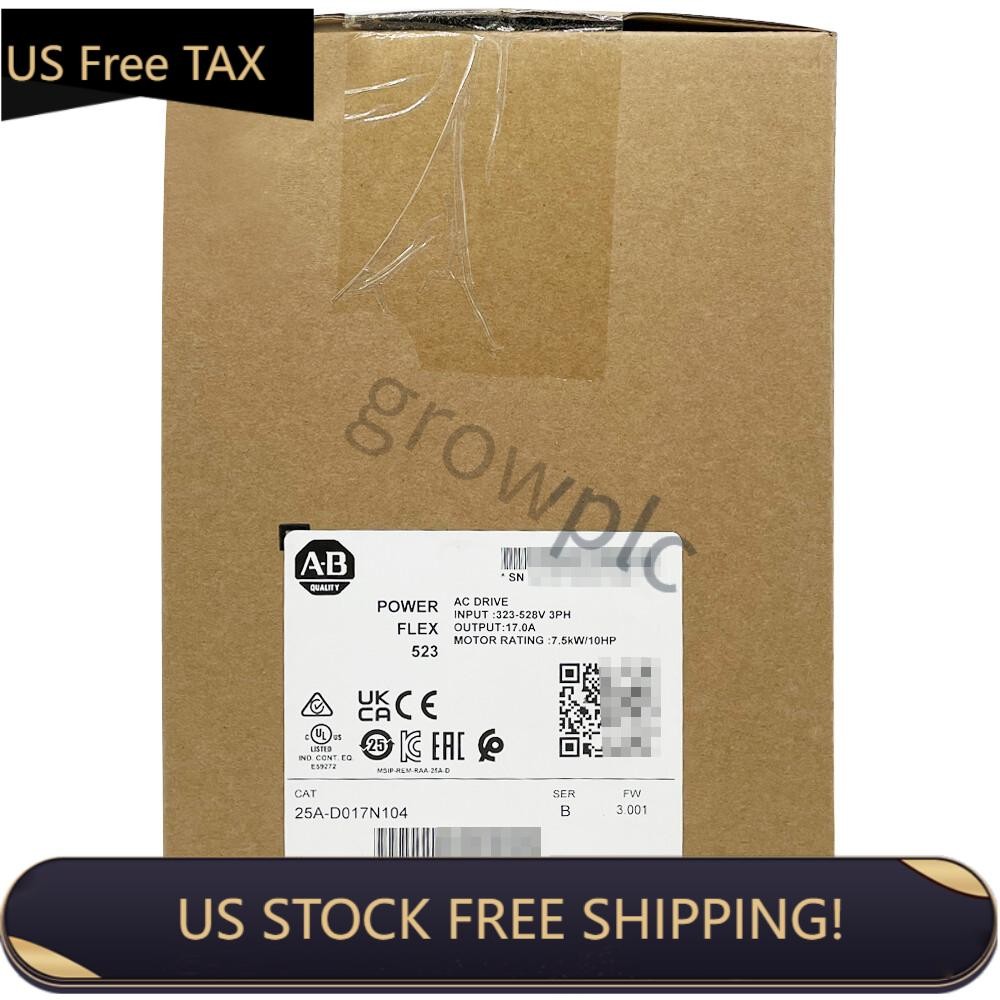Sealed AB 25A-D017N104 /B PowerFlex 523 480V 17A 10HP HT US Free Tax