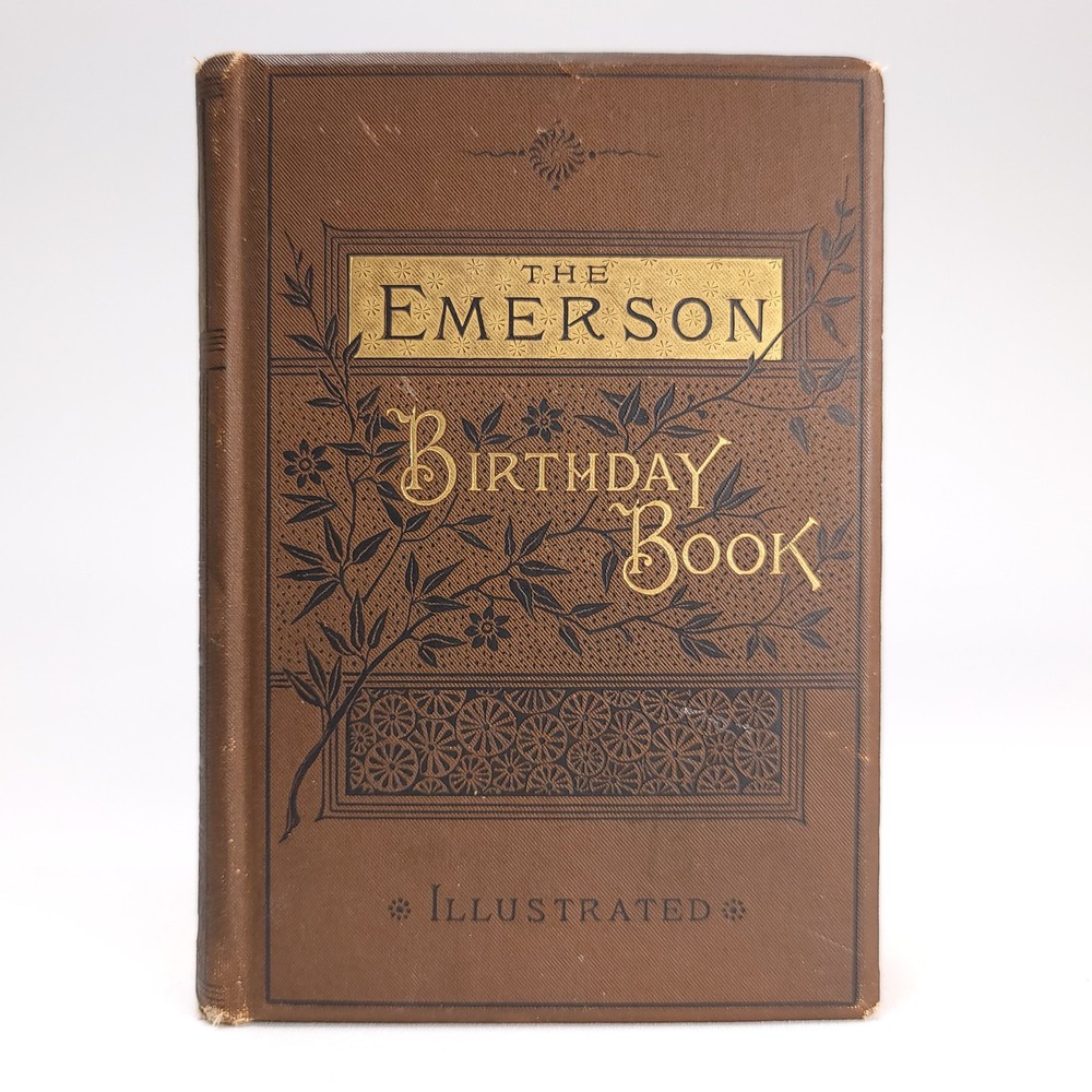 Antique The EMERSON BIRTHDAY BOOK Illustrated Used 1800s HC