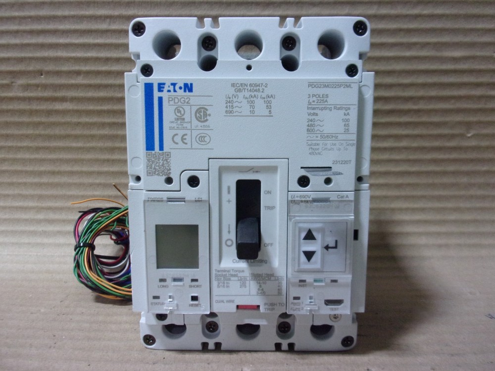 NEW Eaton PDG PDG2 PDG23M0225P2ML 3 Pole 225 Amp 600v Circuit Breaker LSI NNB