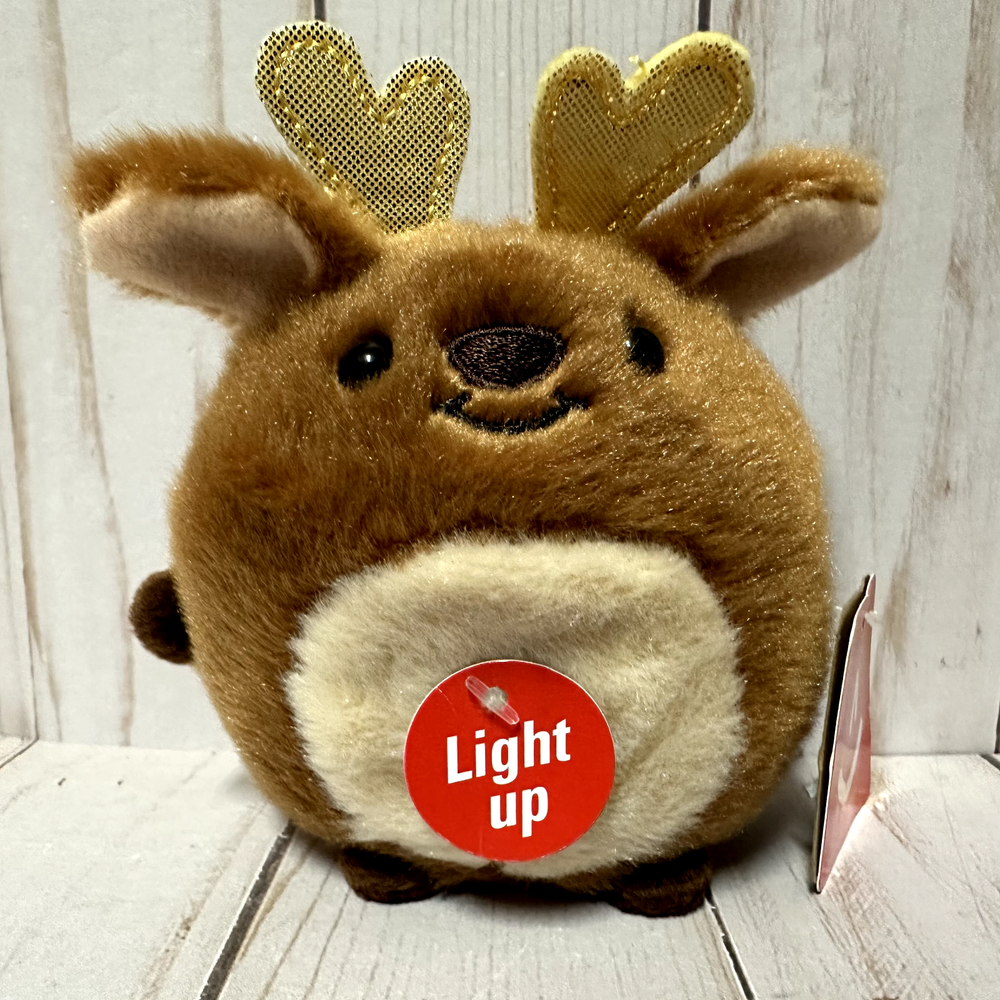 Aurora Christmas Plush Reindeer Lights Up Mini 4 Inch
