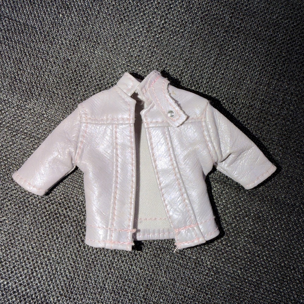 Mattel Barbie Doll Light Purple / Silver Faux Leather Short Sleeved Jacket Coat