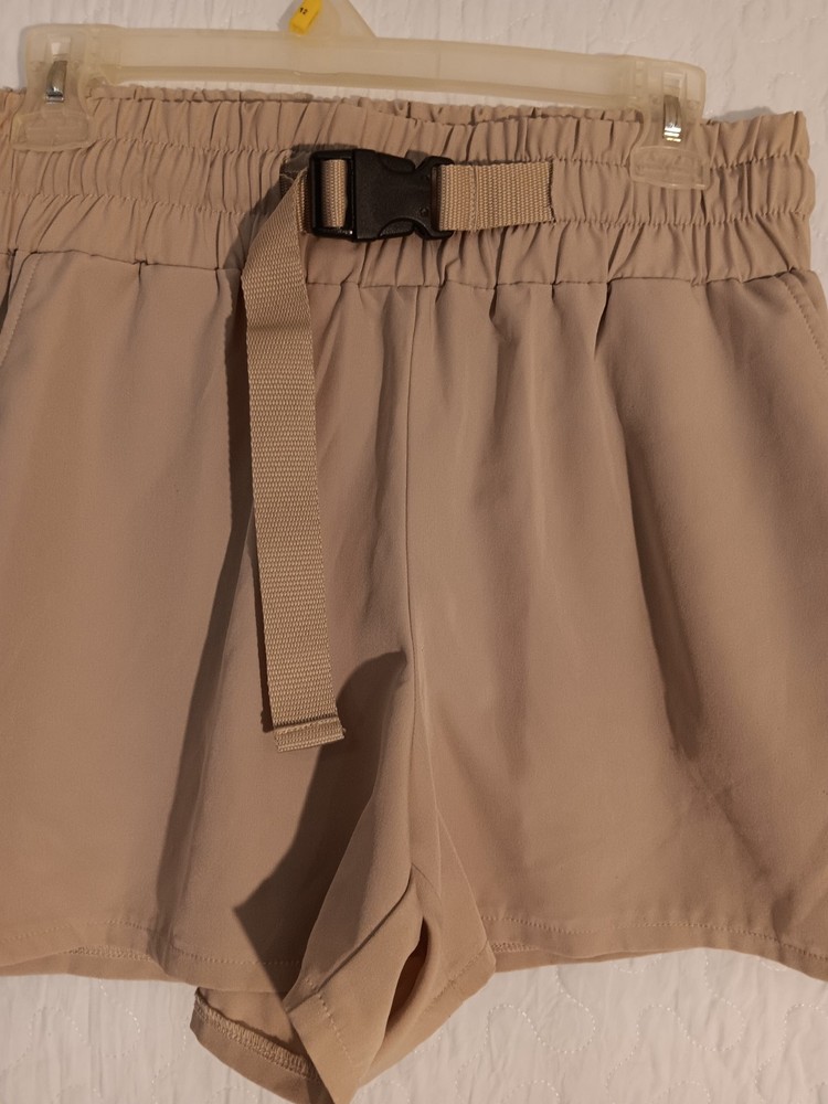 Bearpaw Outdoors Women's Athletic Shorts, Size L, Khaki