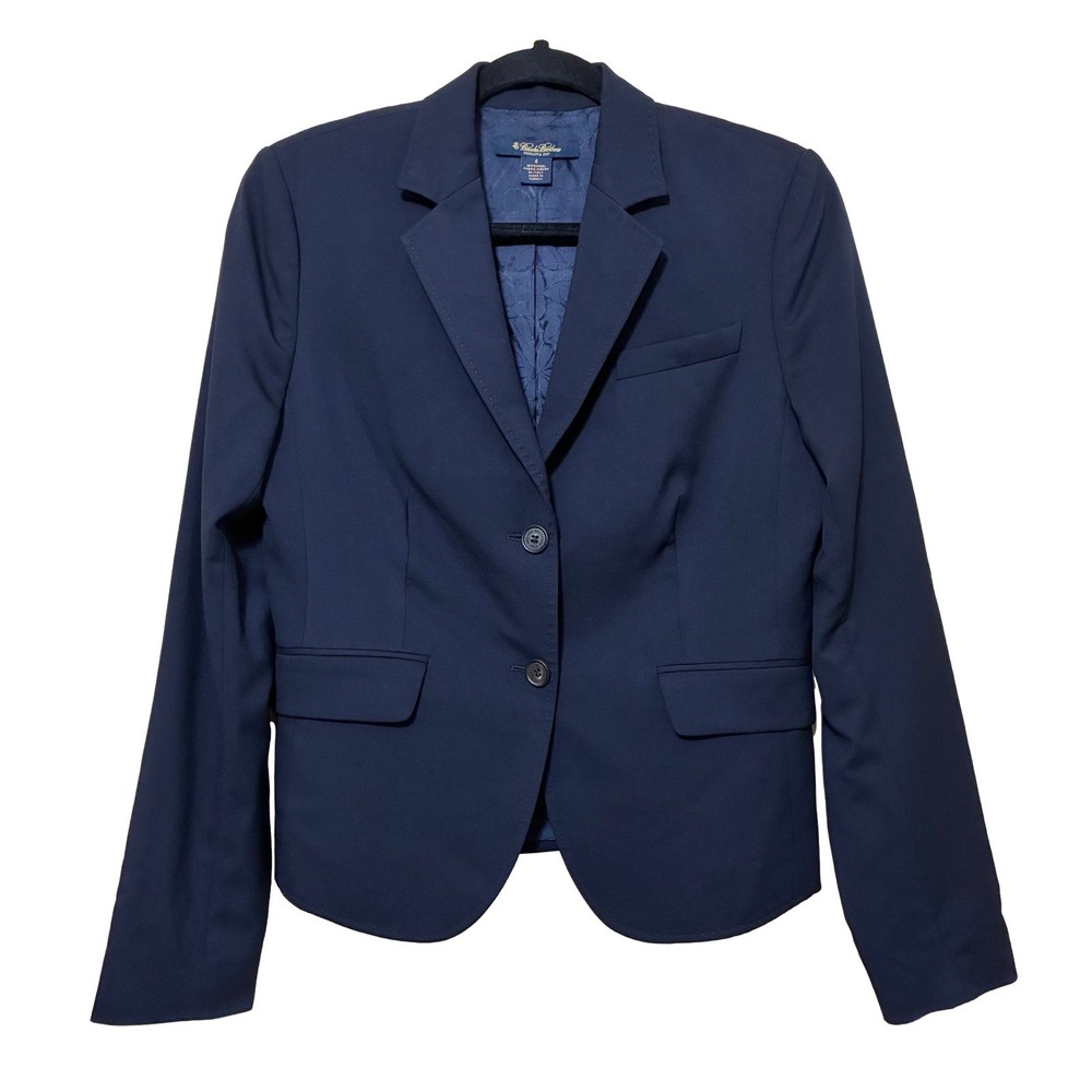Brooks Brothers Stellita Fit Wool Blazer Women’s 4 Navy Lined Italy