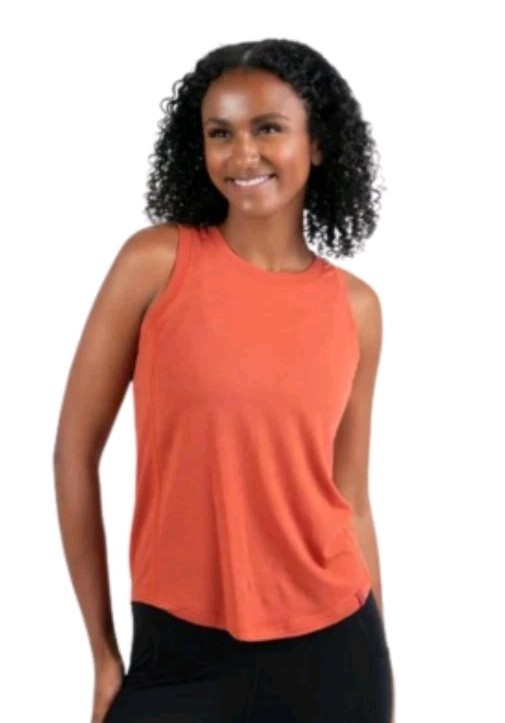 WoolX Orange Bella Merino Wool Tunic Tank Top Size XL *Flaw*