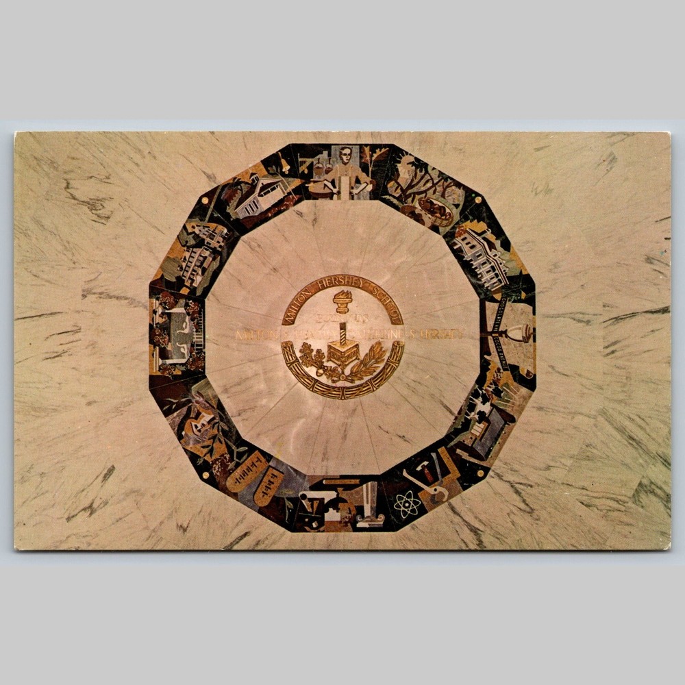 Postcard Milton Hershey School Medallion Hershey Pennsylvania