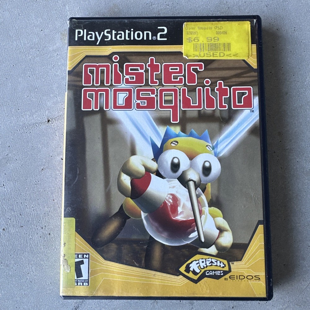 Mister Mosquito PS2 (Sony PlayStation 2, 2002) Game Disc and Box (no manual)