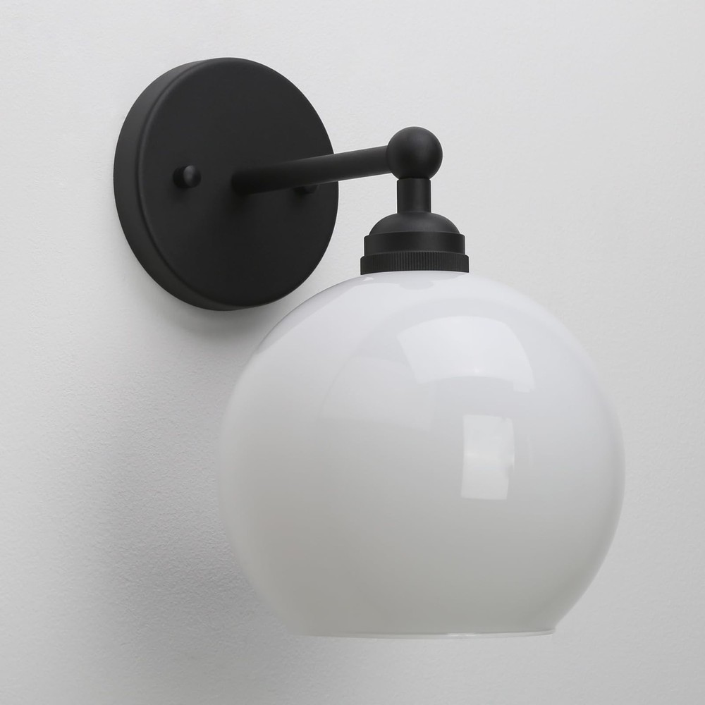 Boho Vanity Bathroom Wall Sconce, 1-Light Indoor Hardwired Wall Mounted Vinta...