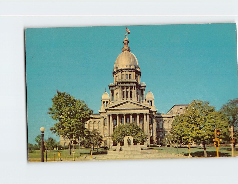 Postcard State Capitol Springfield Illinois USA