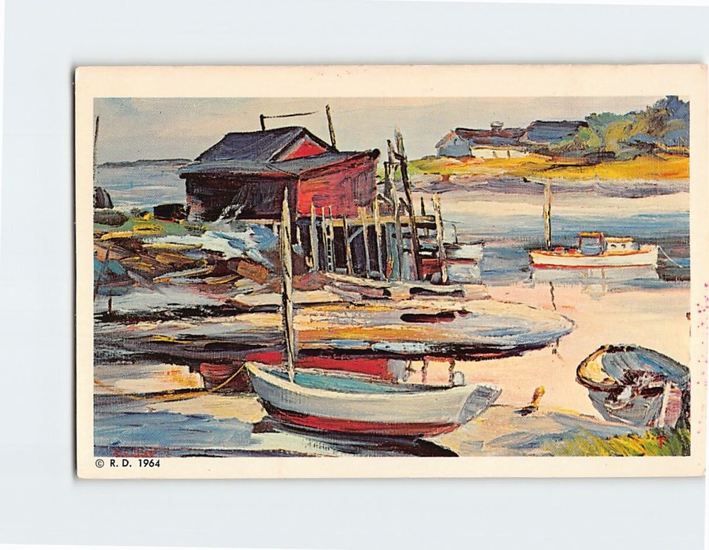 Postcard Tidal Inlet Painting by Roger Deering